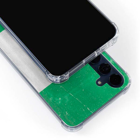 Nigeria Flag Distressed Galaxy A55 5G Clear Case