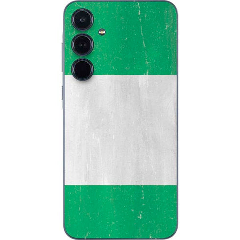 Nigeria Flag Distressed Galaxy A55 5G Skin