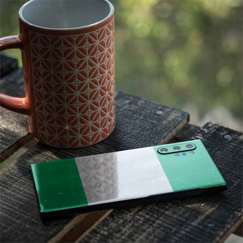 Nigeria Flag Distressed Galaxy Note 10 Plus Skin