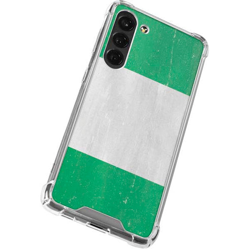 Nigeria Flag Distressed Galaxy S24 FE Clear Case