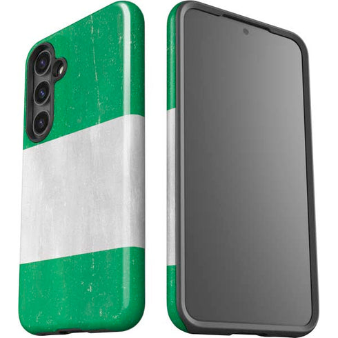 Nigeria Flag Distressed Galaxy S25 Plus Impact Case
