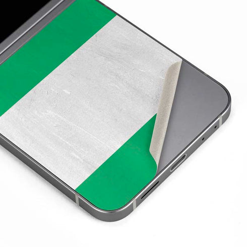 Nigeria Flag Distressed Galaxy Z Flip6 Skin