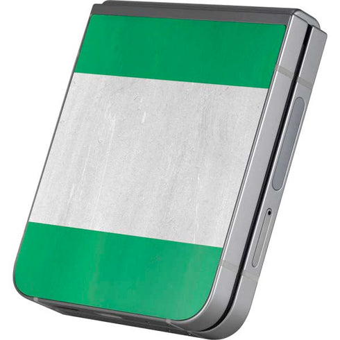 Nigeria Flag Distressed Galaxy Z Flip6 Skin