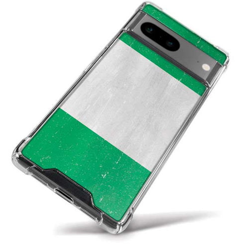 Nigeria Flag Distressed Google Pixel 8a Clear Case