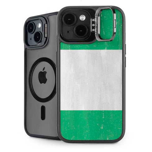 Nigeria Flag Distressed iPhone 13 Kickstand Case