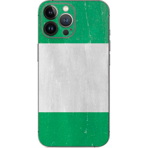 Nigeria Flag Distressed iPhone 15 Pro Max Skin