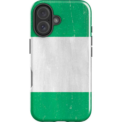 Nigeria Flag Distressed iPhone 16 Impact Case