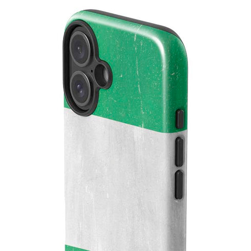 Nigeria Flag Distressed iPhone 16 Impact Case