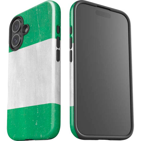 Nigeria Flag Distressed iPhone 16 Impact Case