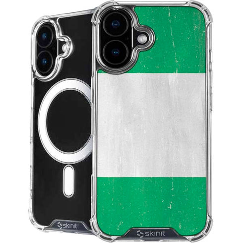 Nigeria Flag Distressed iPhone 16 MagSafe Case