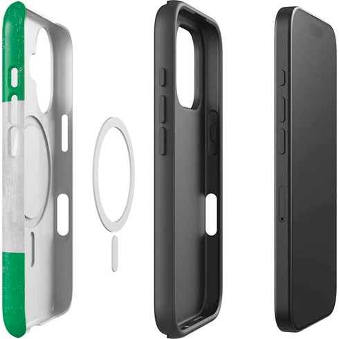 Nigeria Flag Distressed iPhone 16 Plus Magsafe Impact Case