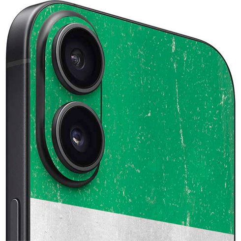 Nigeria Flag Distressed iPhone 16 Plus Skin