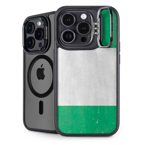 Nigeria Flag Distressed iPhone 16 Pro Kickstand Case