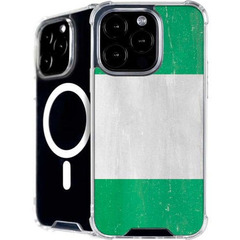 Nigeria Flag Distressed iPhone 16 Pro Max MagSafe Case