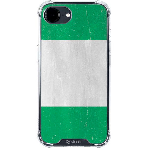 Nigeria Flag Distressed iPhone 16e Clear Case