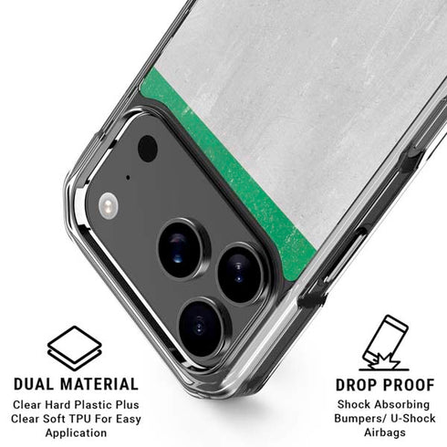 Nigeria Flag Distressed iPhone 18 Pro Clear Case