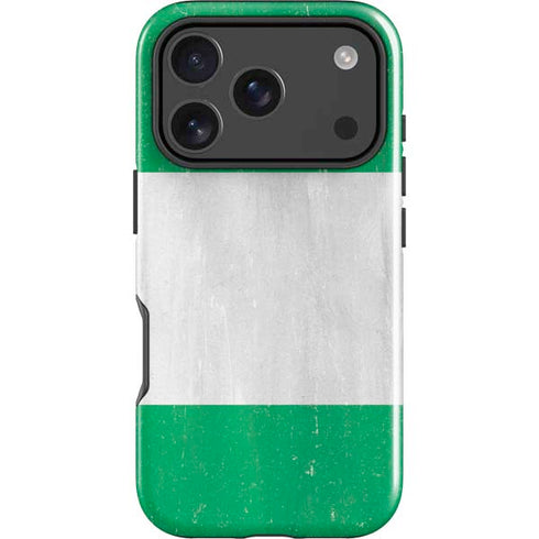 Nigeria Flag Distressed iPhone 18 Pro Impact Case