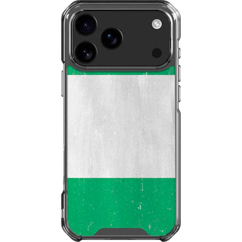 Nigeria Flag Distressed iPhone 18 Pro Max Clear Case