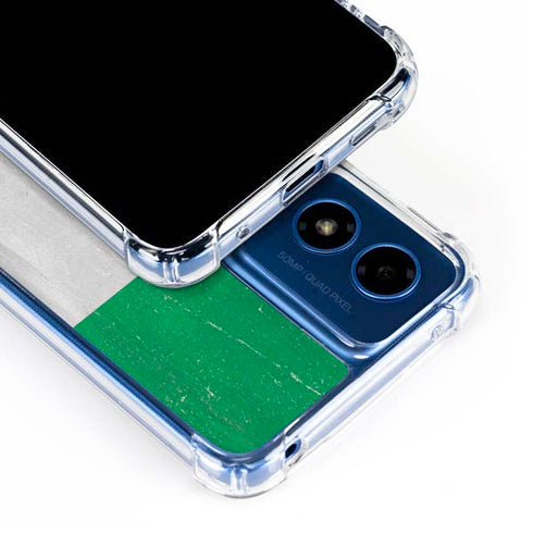 Nigeria Flag Distressed Moto G Play 4G (2024) Clear Case