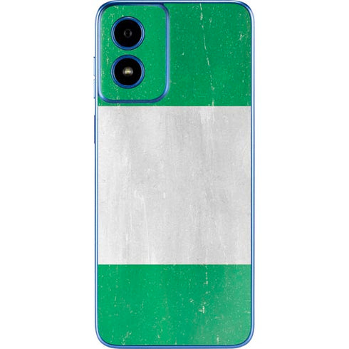 Nigeria Flag Distressed Moto G Play 4G (2024) Skin