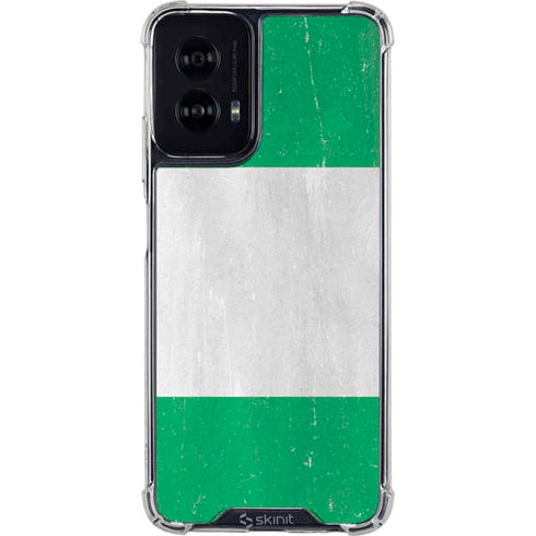 Nigeria Flag Distressed Moto G Power 5G (2024) Clear Case