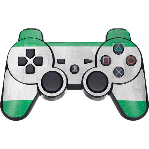 Nigeria Flag Distressed PS3 Dual Shock wireless controller Skin