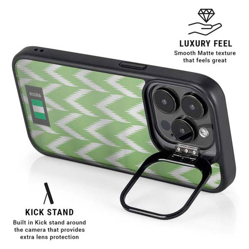 Nigeria Soccer Flag iPhone 14 Pro Kickstand Case