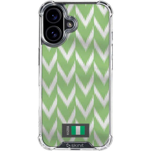 Nigeria Soccer Flag iPhone 16 Plus Clear Case