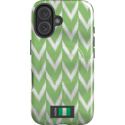 Nigeria Soccer Flag iPhone 16 Plus Magsafe Impact Case
