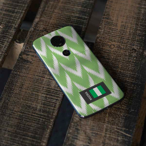 Nigeria Soccer Flag Moto E5 Plus Skin