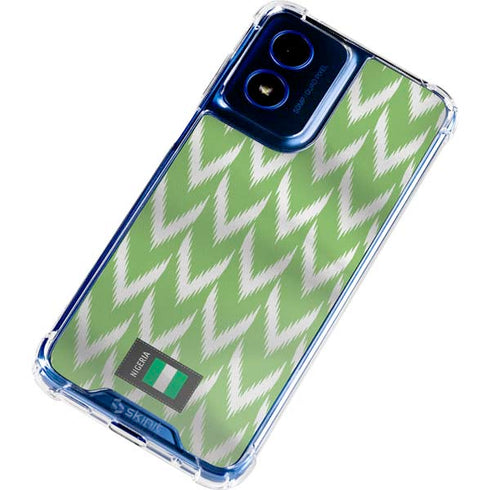 Nigeria Soccer Flag Moto G Play 4G (2024) Clear Case