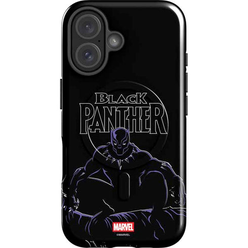 Marvel Black Panther Night Time Watch iPhone 16 Magsafe Impact Case