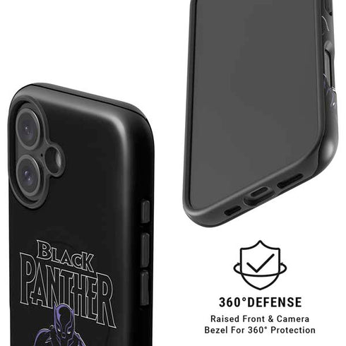 Marvel Black Panther Night Time Watch iPhone 16 Magsafe Impact Case