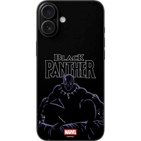 Marvel Black Panther Night Time Watch iPhone 16 Plus Skin