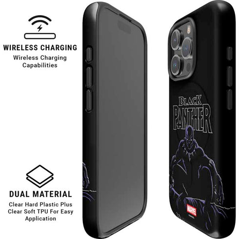 Marvel Black Panther Night Time Watch iPhone 16 Pro Max Magsafe Impact Case