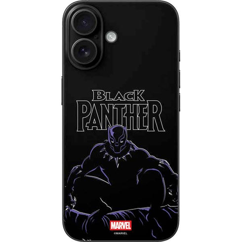 Marvel Black Panther Night Time Watch iPhone 16 Skin