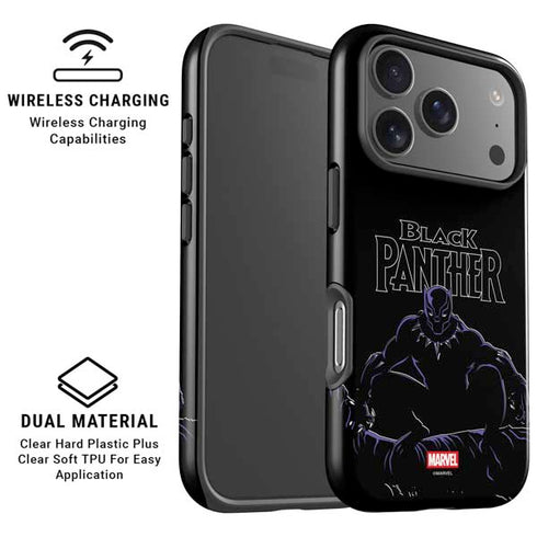 Marvel Black Panther Night Time Watch iPhone 17 Pro Magsafe Impact Case