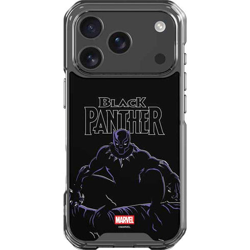Marvel Black Panther Night Time Watch iPhone 18 Pro Clear Case