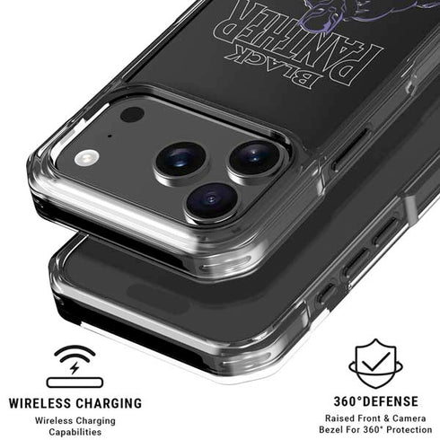 Marvel Black Panther Night Time Watch iPhone 18 Pro Clear Case