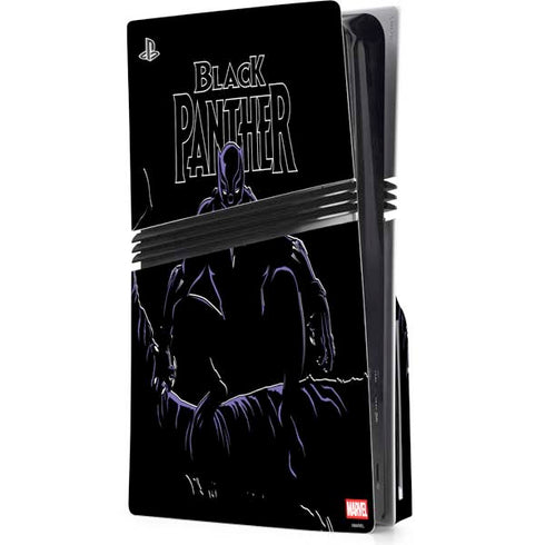 Marvel Black Panther Night Time Watch PS5 Pro Disk Console Skin