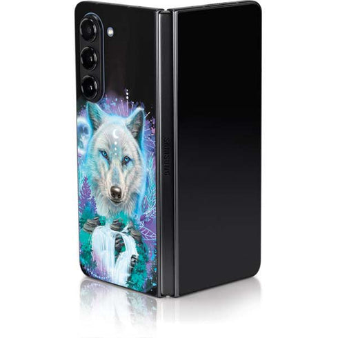 Night Wolf by Sheena Pike Galaxy Z Fold5 5G Skin