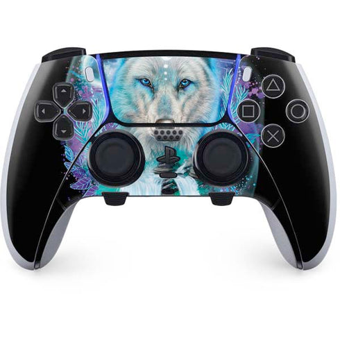 Night Wolf by Sheena Pike PS5 DualSense Edge Pro Controller Skin