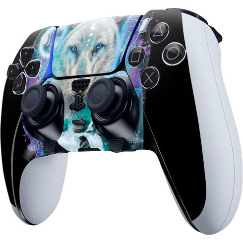 Night Wolf by Sheena Pike PS5 DualSense Edge Pro Controller Skin
