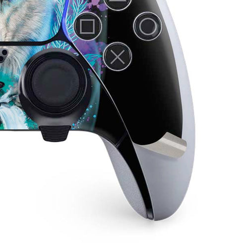 Night Wolf by Sheena Pike PS5 DualSense Edge Pro Controller Skin