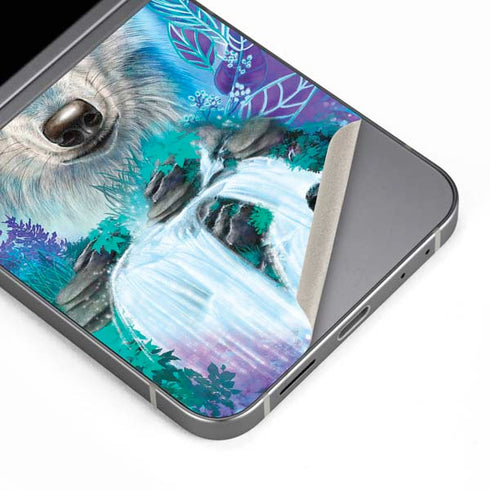 Night Wolf by Sheena Pike Galaxy Z Flip6 Skin