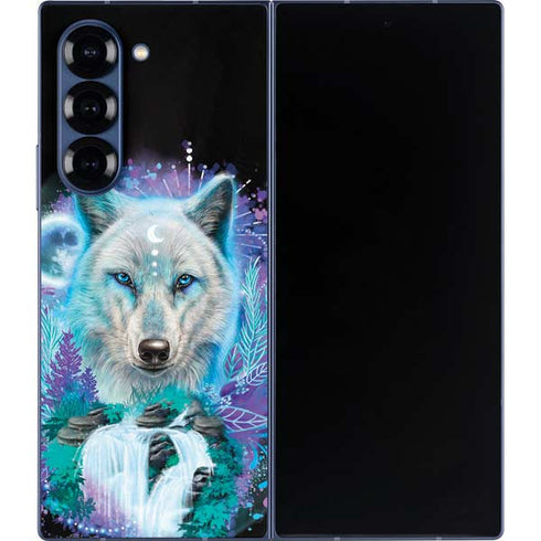 Night Wolf by Sheena Pike Galaxy Z Fold6 Skin