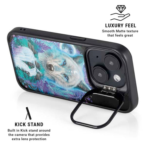 Night Wolf by Sheena Pike iPhone 14 Kickstand Case