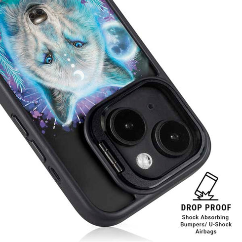 Night Wolf by Sheena Pike iPhone 14 Kickstand Case