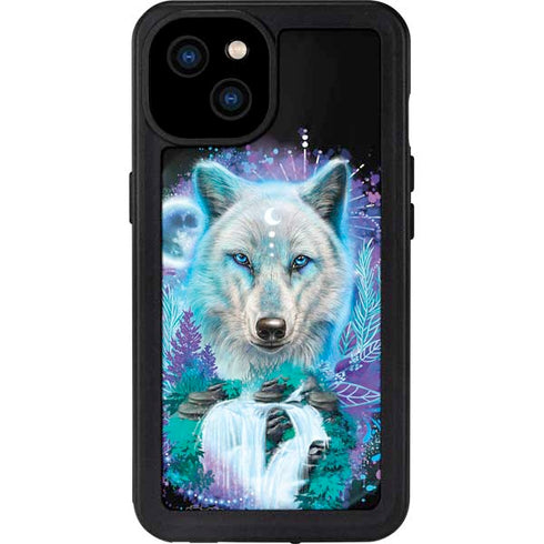 Night Wolf by Sheena Pike iPhone 15 Plus Waterproof Case