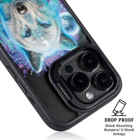 Night Wolf by Sheena Pike iPhone 15 Pro Kickstand Case